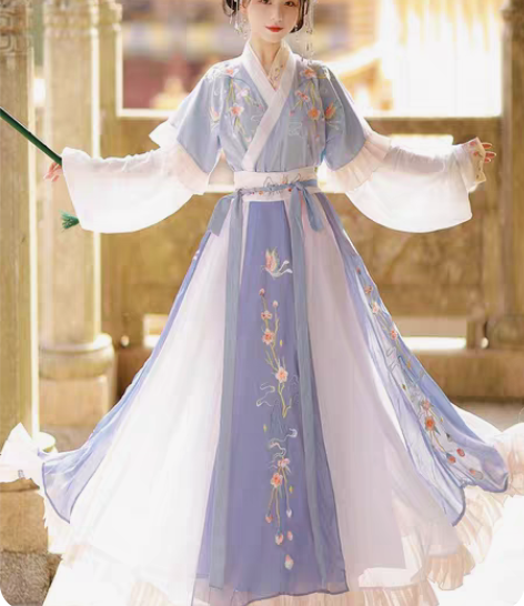 妃亦坊原创汉服女【蝶悦色】晋制半臂中国风交...