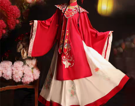 转卖蝉佩原创汉服女中国风重工刺绣云肩明制立...