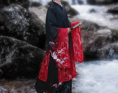 转卖如梦霓裳汉服女大袖衫九尾灵狐绣花外搭披...