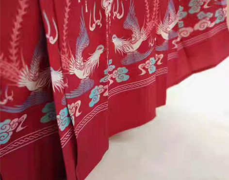 转卖南雅集原创汉服印花一片式马面裙，全新，...