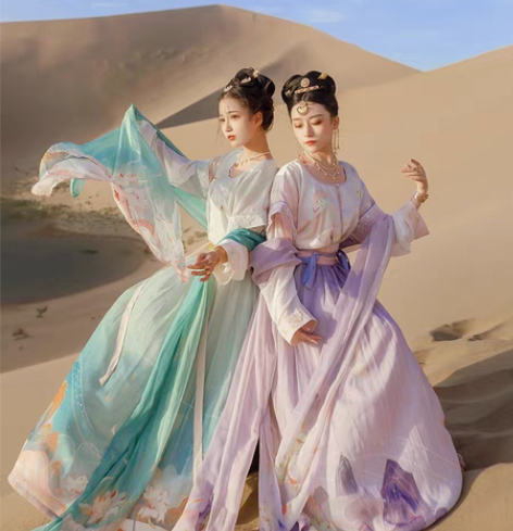 包邮鹿饮溪s码紫色七月夕大全套+披帛 清衣...