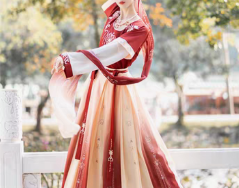 转卖珍缕千禧寻汉服女春秋唐制坦领敦煌飞天中...