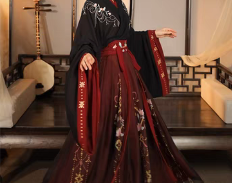 转卖云芳晴绾星辰汉服女中国风交领齐腰襦裙魏...