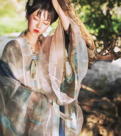 包邮长生殿大袖衫下裙 s码 两片式 披帛按...