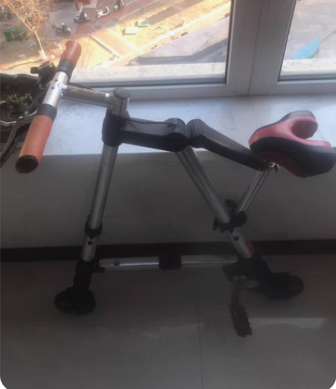 小轮折叠自行车，全车铝制，非常轻 一根手指...