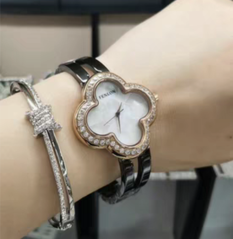 浪琴机芯，瓷带手表，全新，商场撤柜，清版2...