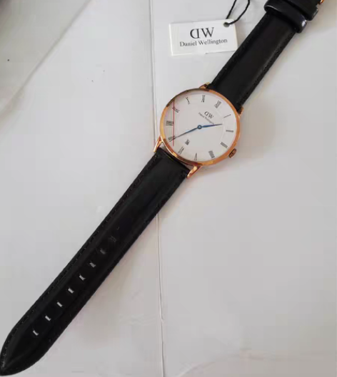 包邮dw日历蓝针时尚简约手表，男款的黑色表...