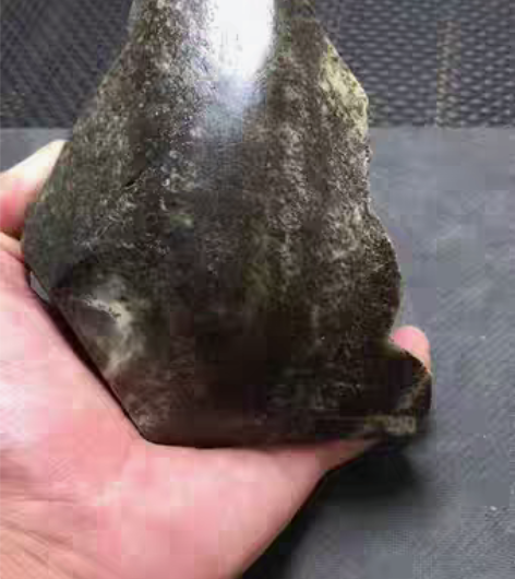 包邮907克和田玉黑皮糖青白玉籽料断籽原石...