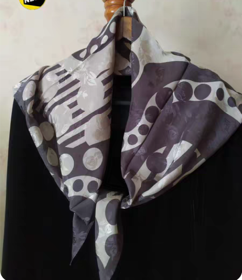 包邮全新高档90×90cm百分之百真丝桑波...