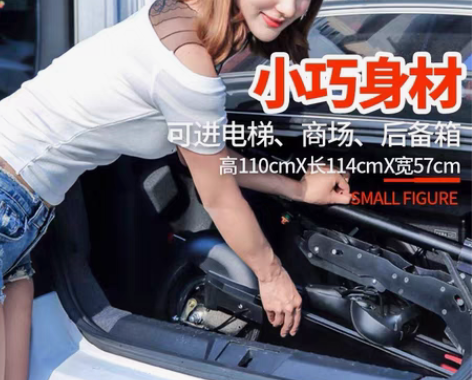 正步 亲子电动滑板车 成人迷你折叠电动车自...