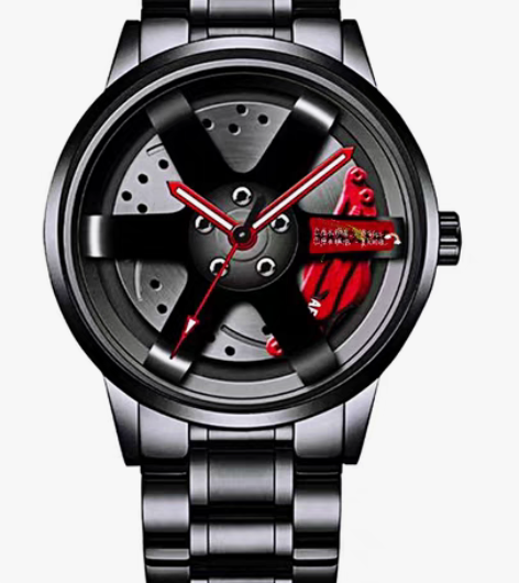 轮毂手表男非机械兰博基尼时来运转虫洞概念旋...