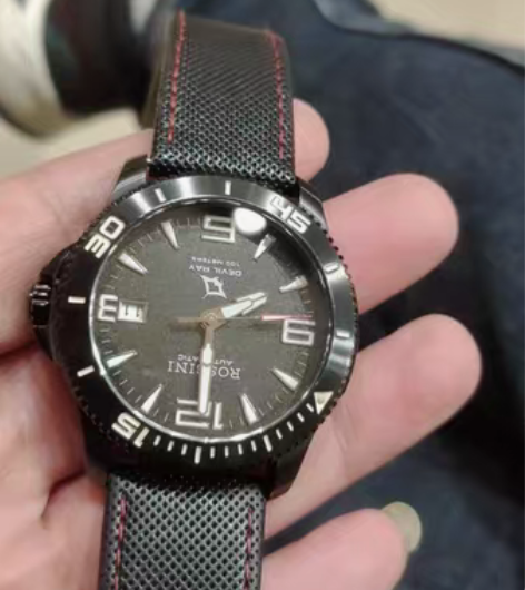 包邮罗西尼手表男100米防水潜水机械水鬼2...