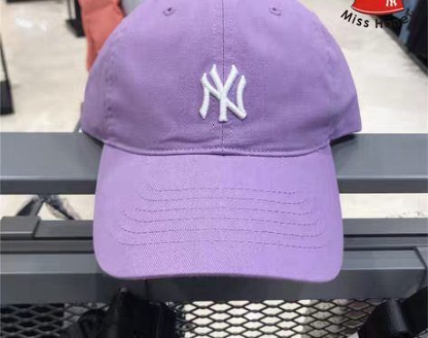 转卖MLB紫色 专柜正品鸭舌帽经典款软顶N...