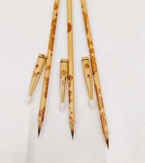 包邮放漏三支特制湘妃竹紫毫小楷笔，总价29...