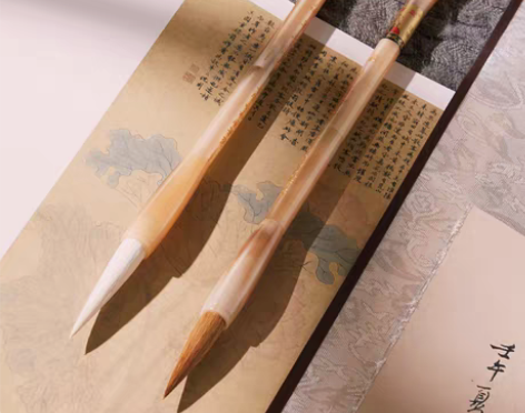 善琏镇湖笔天然牛角毛笔套装文房四宝书画礼品...