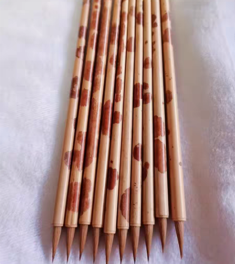 包邮纯狼小楷 精品福建红湘妃笔杆 笔友长...