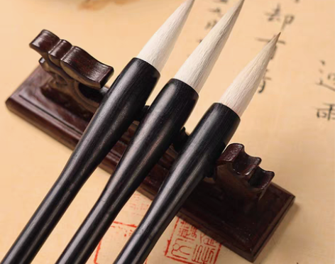 毛笔专业级书法专用兼毫楷书套装中楷中号狼毫...