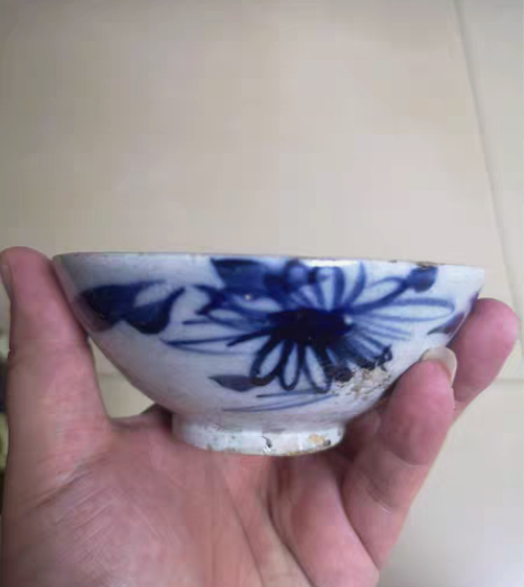 包邮清.青花茶碗～清.磁州窑青花茶元 清....