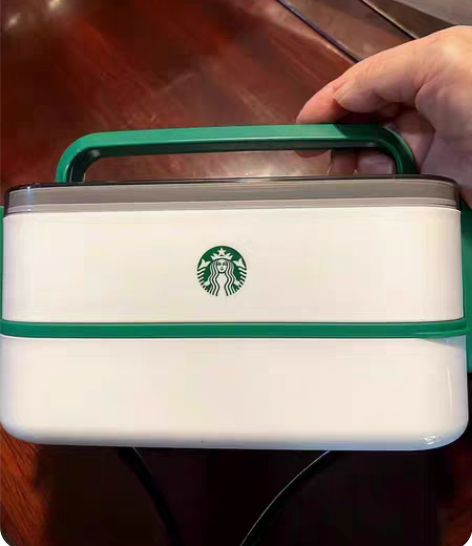 包邮限量版星巴克双层保温饭盒长效保温304...