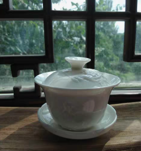 包邮德化白瓷盖碗，上世纪七八十年代出口创汇...