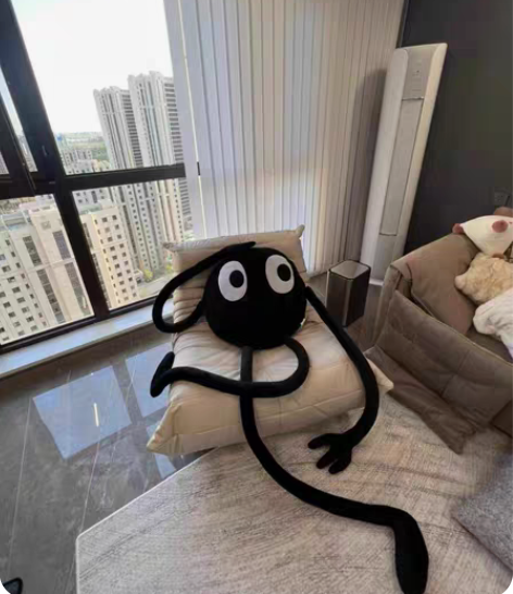 包邮（特价还有几个）小红书爆款黑煤球公仔玩...