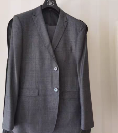 包邮闲置海澜之家品牌全新工服，麻灰暗格，适...