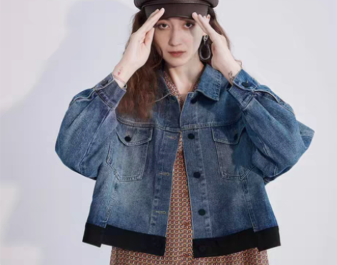 MSEcho原创设计22春季新品牛仔休闲拼...