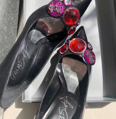 miss sixty专柜正品镶钻秀款尖头婚...