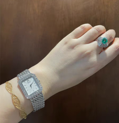 日本CREDOR贵朵18K白金镶钻手表 日...