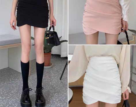 转卖不规则半身裙女夏高腰百褶裙短裙春秋20...