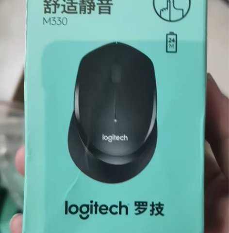 包邮罗技m330静音鼠标 灰/黑 全新 ...
