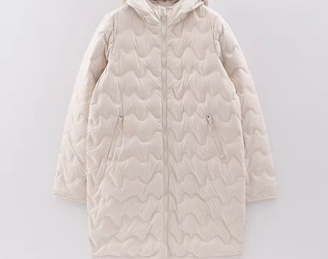 转卖【拉】商场品牌折扣女装冬款轧花薄款显瘦...