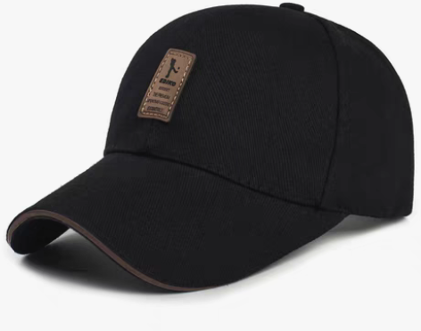 男士帽子潮2023新款春夏韩版休闲百搭黑色...