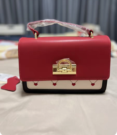 包邮李奥薇头层牛皮单肩斜挎真皮包包全新转让...