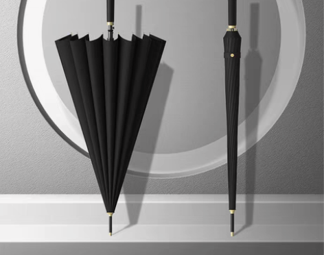 包邮16骨自动男士雨伞长柄大号结实抗风双人...