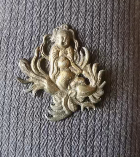 包邮清代凤求凰银饰银件漂亮厚重刻工精细下乡...