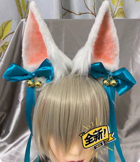 包邮白色阿狸 九尾妖狐cosplay头饰 ...