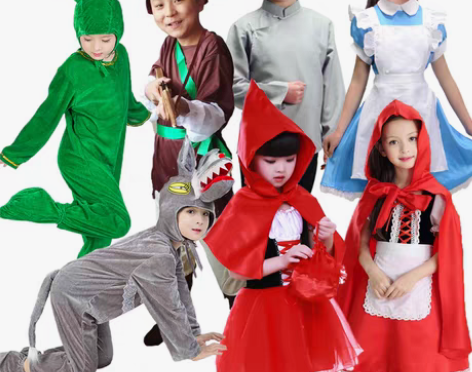 转卖万圣节小红帽儿童服装猎人大灰狼环保树老...