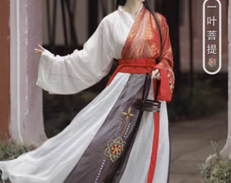 转卖凤衣鸣原创一叶菩提汉服女晋制交领三件套...