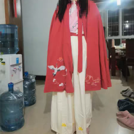 转卖汉服女改良中国风古装秋冬装复古襦裙三件...