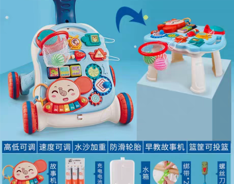 转卖婴儿学步车宝宝学走路儿童防侧翻o型腿女...