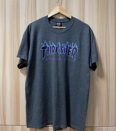 THRASHER 火焰潮流圆领滑板短袖T恤...