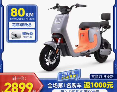 转卖【NFC解锁】绿源48v24a锂电电动...