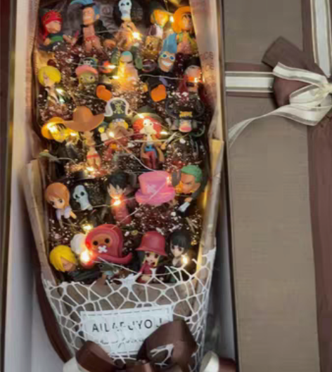 海贼王动漫公仔花束路飞手办整盒未使用 淘宝...