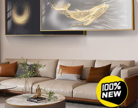 包邮全新  轻奢客厅装饰画背有靠山挂画新款...