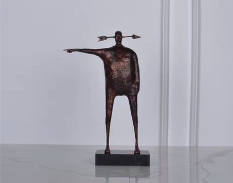 转卖欧式样板间客厅电视柜创意人物雕塑摆件后...