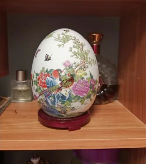 景德镇陶瓷器吉祥福蛋工艺品电视柜摆件玄关酒...