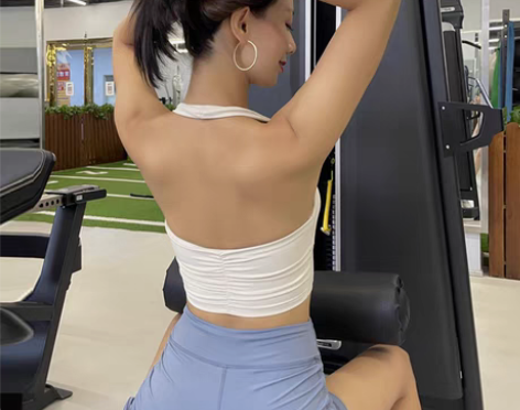 转卖性感挂脖款运动内衣女防震聚拢定型防下垂...