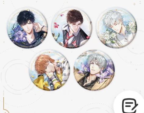 光与夜之恋  角色马口铁徽章   逐影流光...