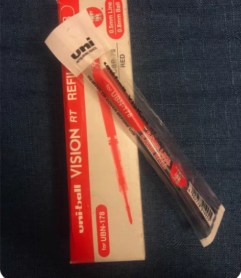 包邮三菱UBN-178红色笔芯UBR-78...